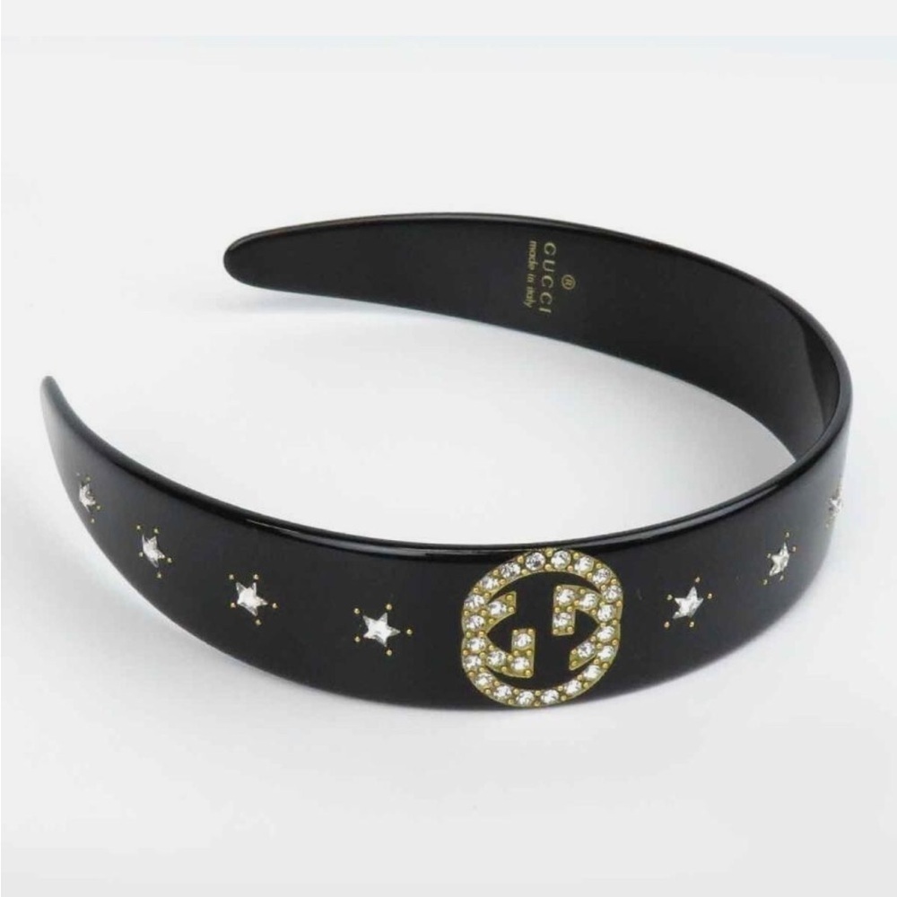 Gucci Black Headband with Star Accents